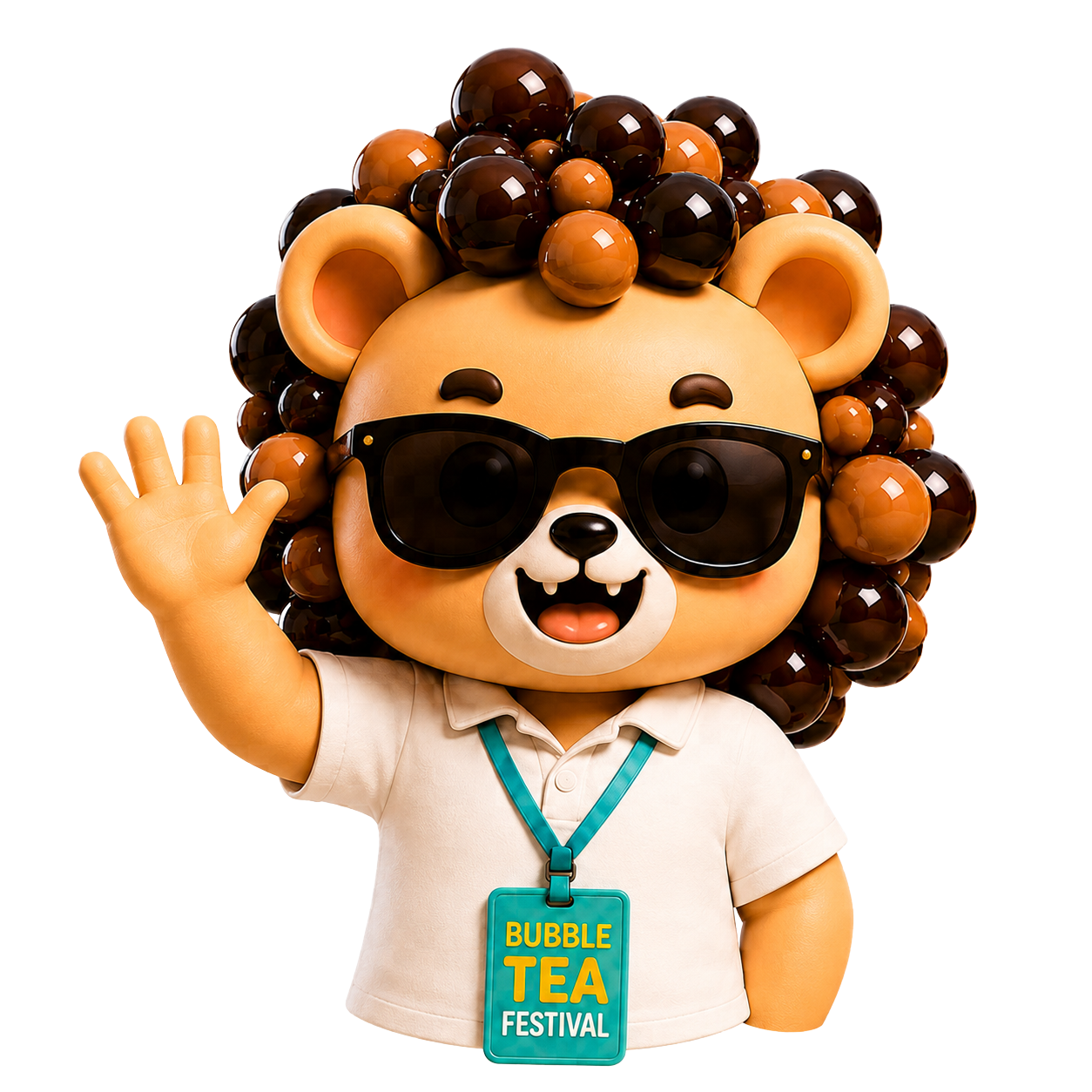 Maestro the Boba Lion — Waving Welcome