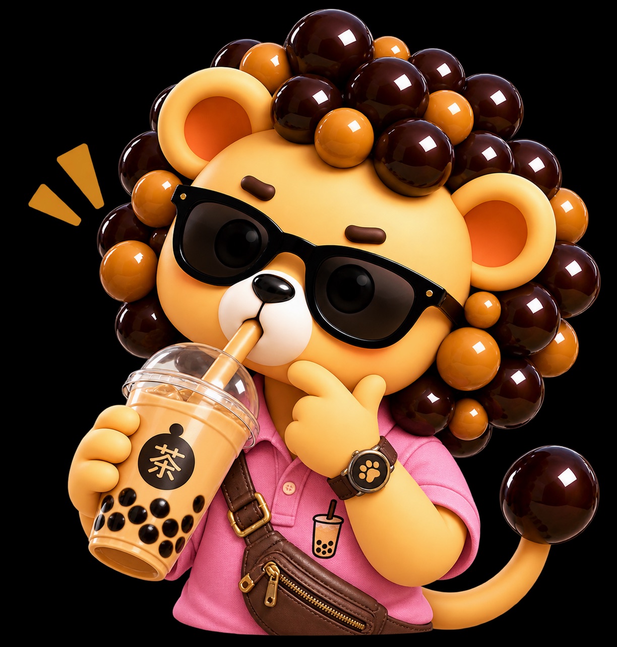 Maestro the Boba Lion in his Boba Lab edition look