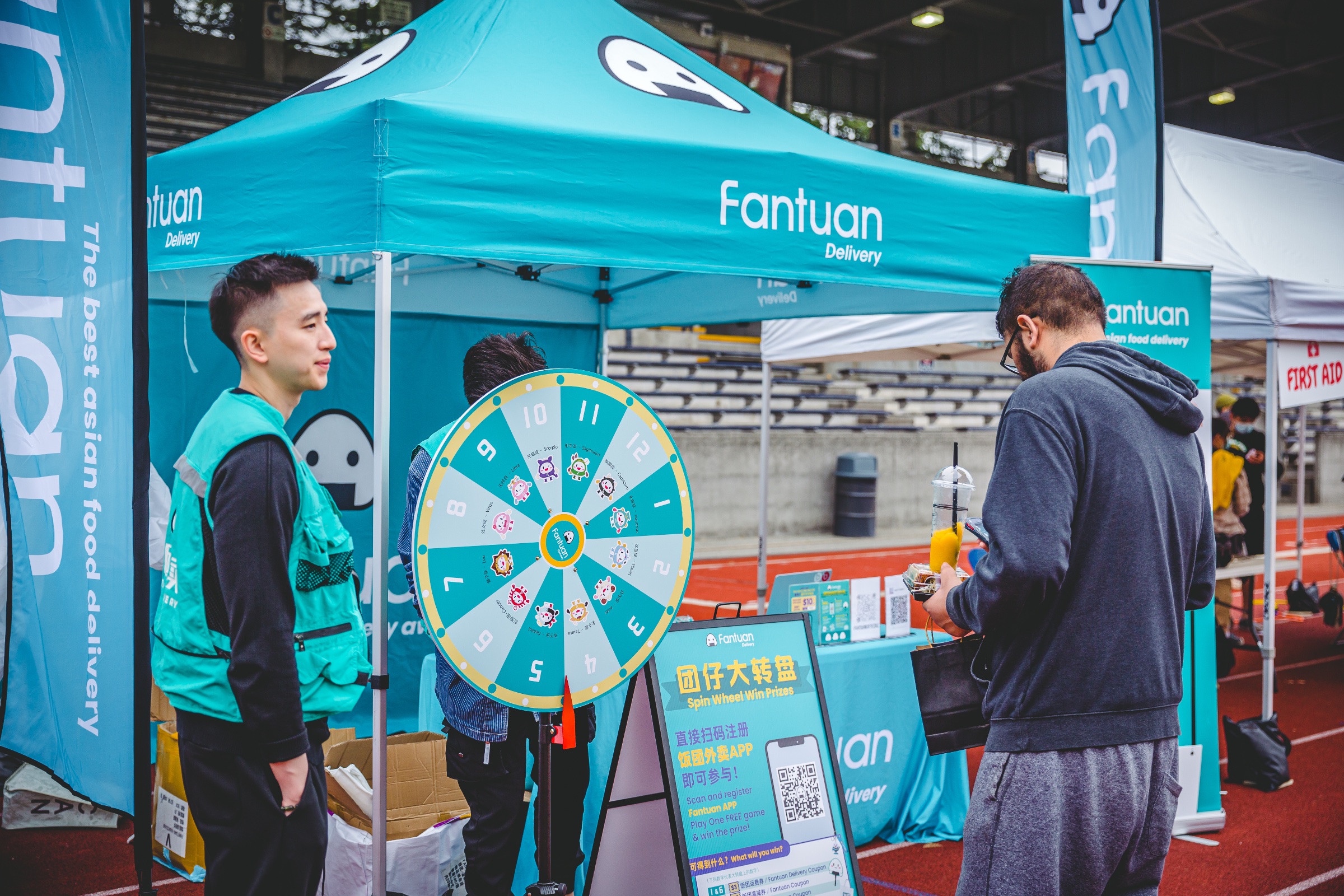 Brand activation booth engaging visitors at Canada Bubble Tea Festival